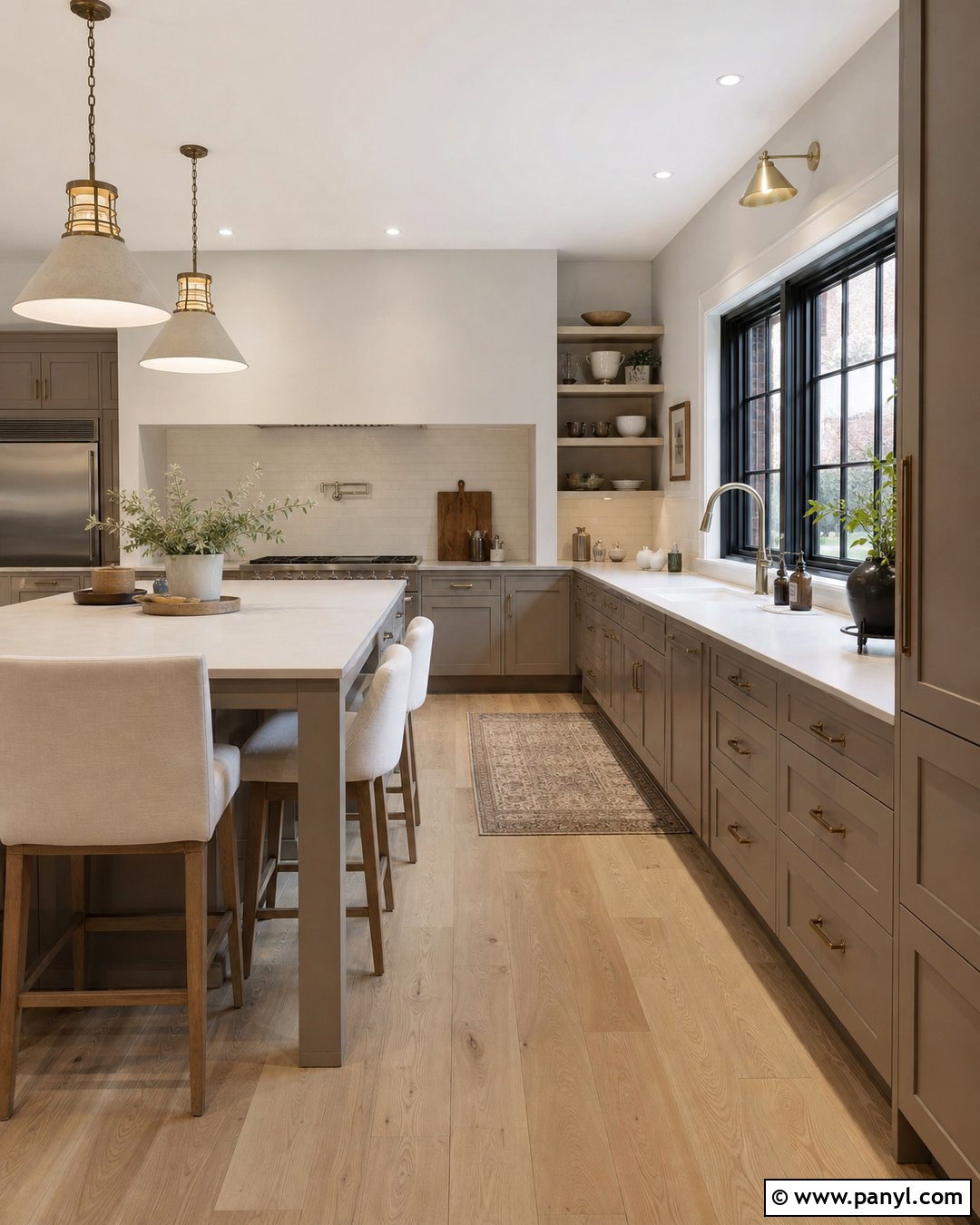 Light Gray Kitchen Walls With Greige Cabinets - 30 Light Gray Kitchen Walls