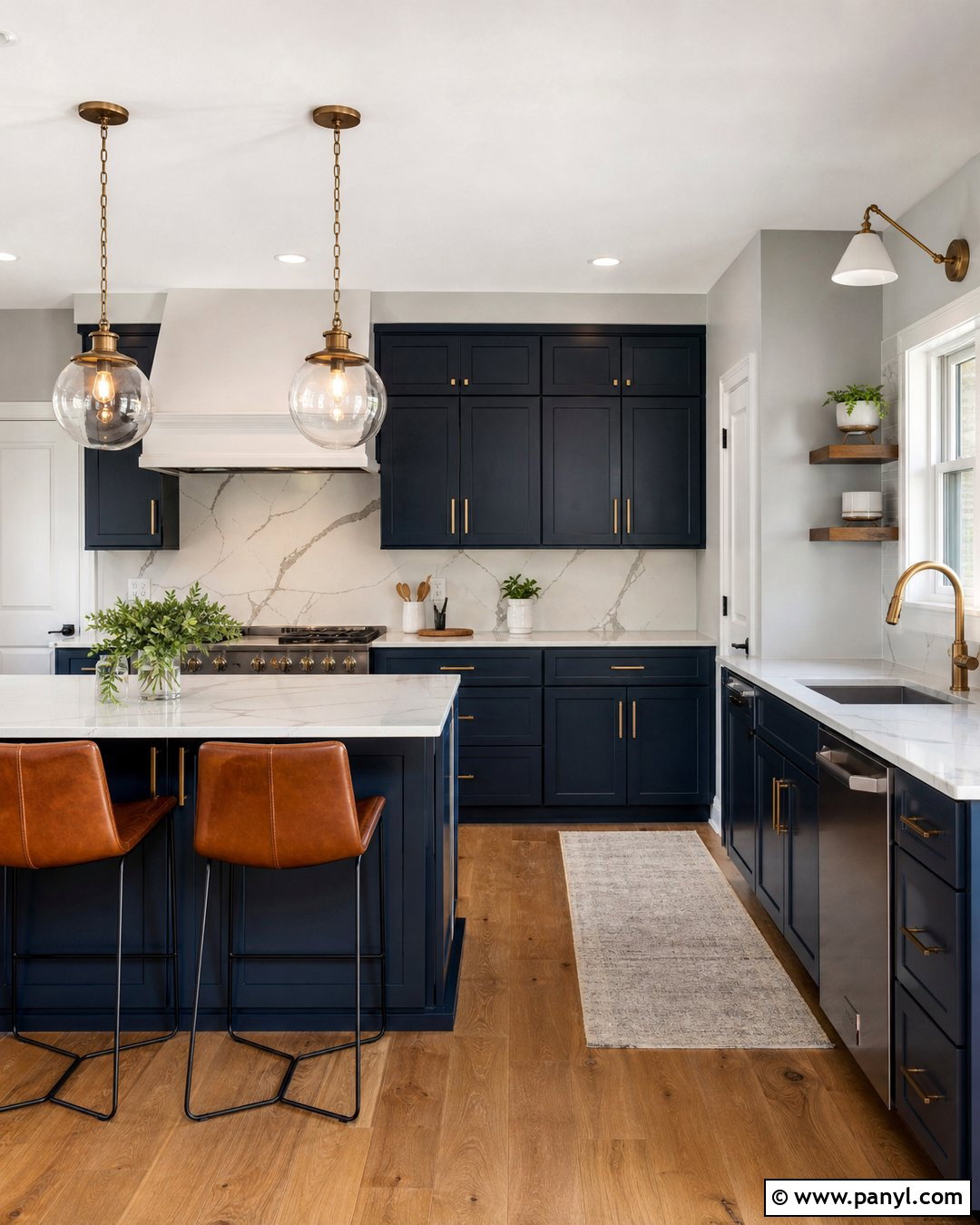 Light Gray Kitchen Walls With Navy Cabinets - 30 Light Gray Kitchen Walls