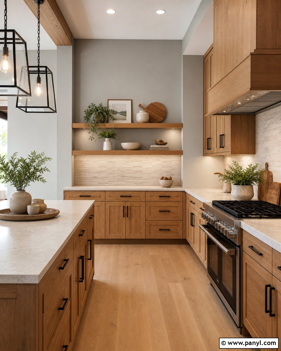 Light Gray Kitchen Walls With Oak Cabinets - 30 Light Gray Kitchen Walls