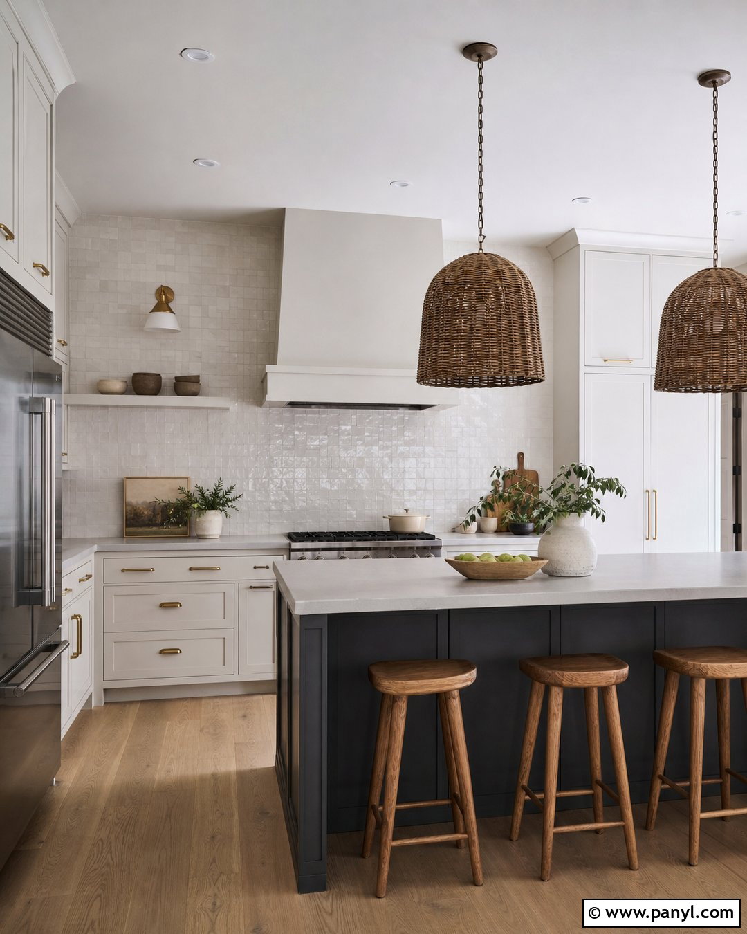 Light Gray Kitchen Walls With White Zellige Tile - 30 Light Gray Kitchen Walls