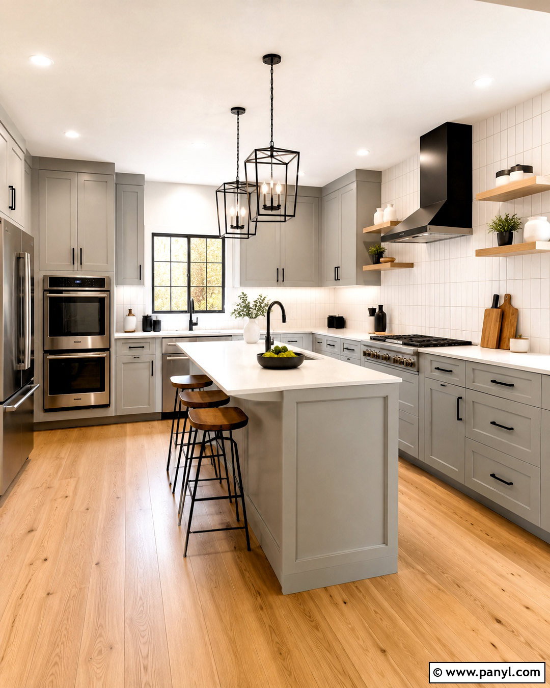 Light Gray Kitchen With Black Hardware - 20 light gray kitchen ideas