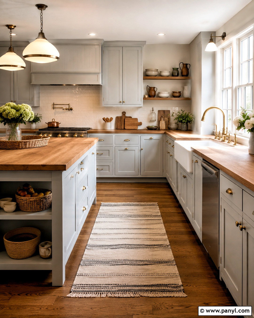 Light Gray Kitchen With Butcher Block Countertops - 20 light gray kitchen ideas