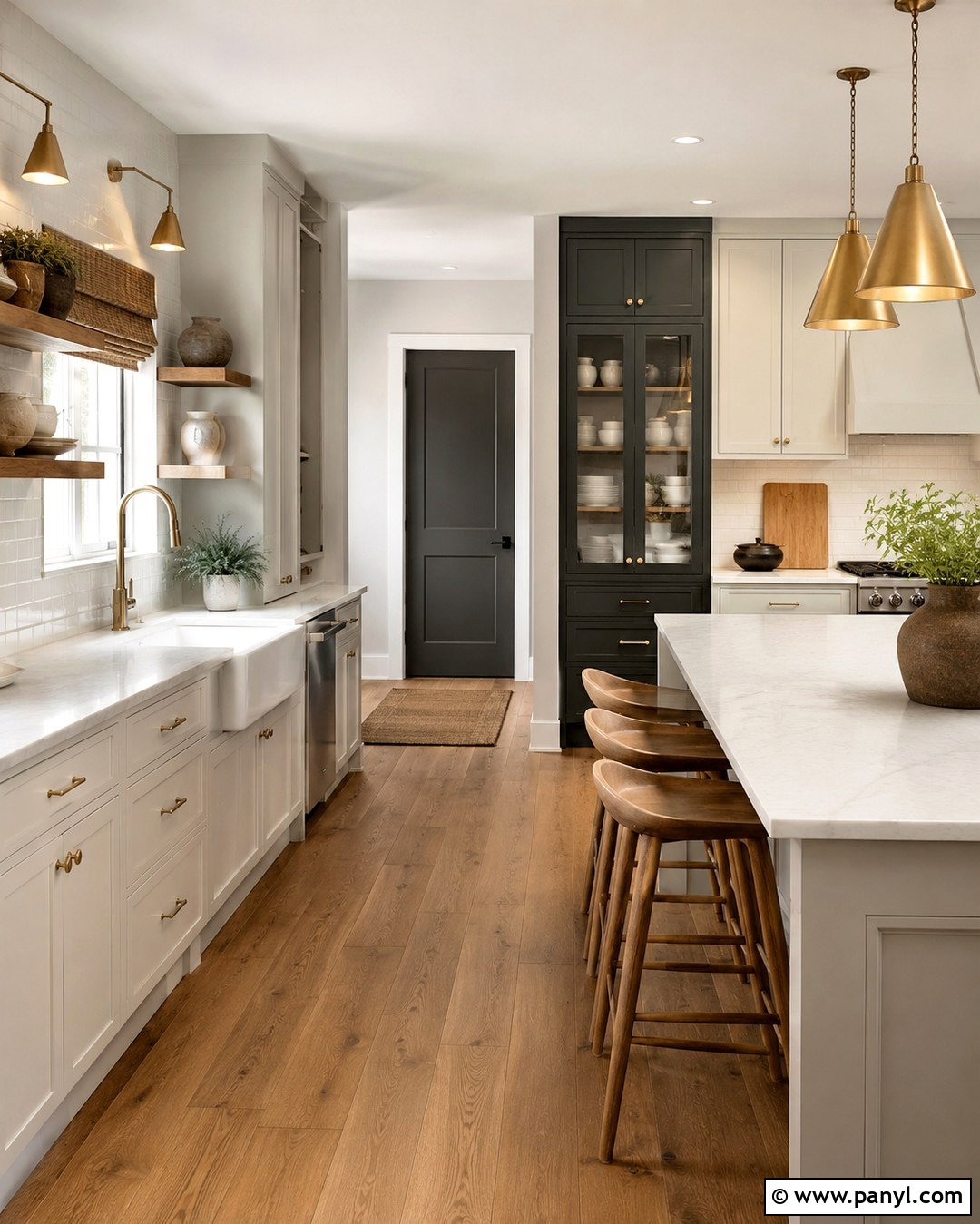 Light Gray Kitchen With Dark Gray Pantry Doors - 20 Light Gray Walls With Dark Gray Doors
