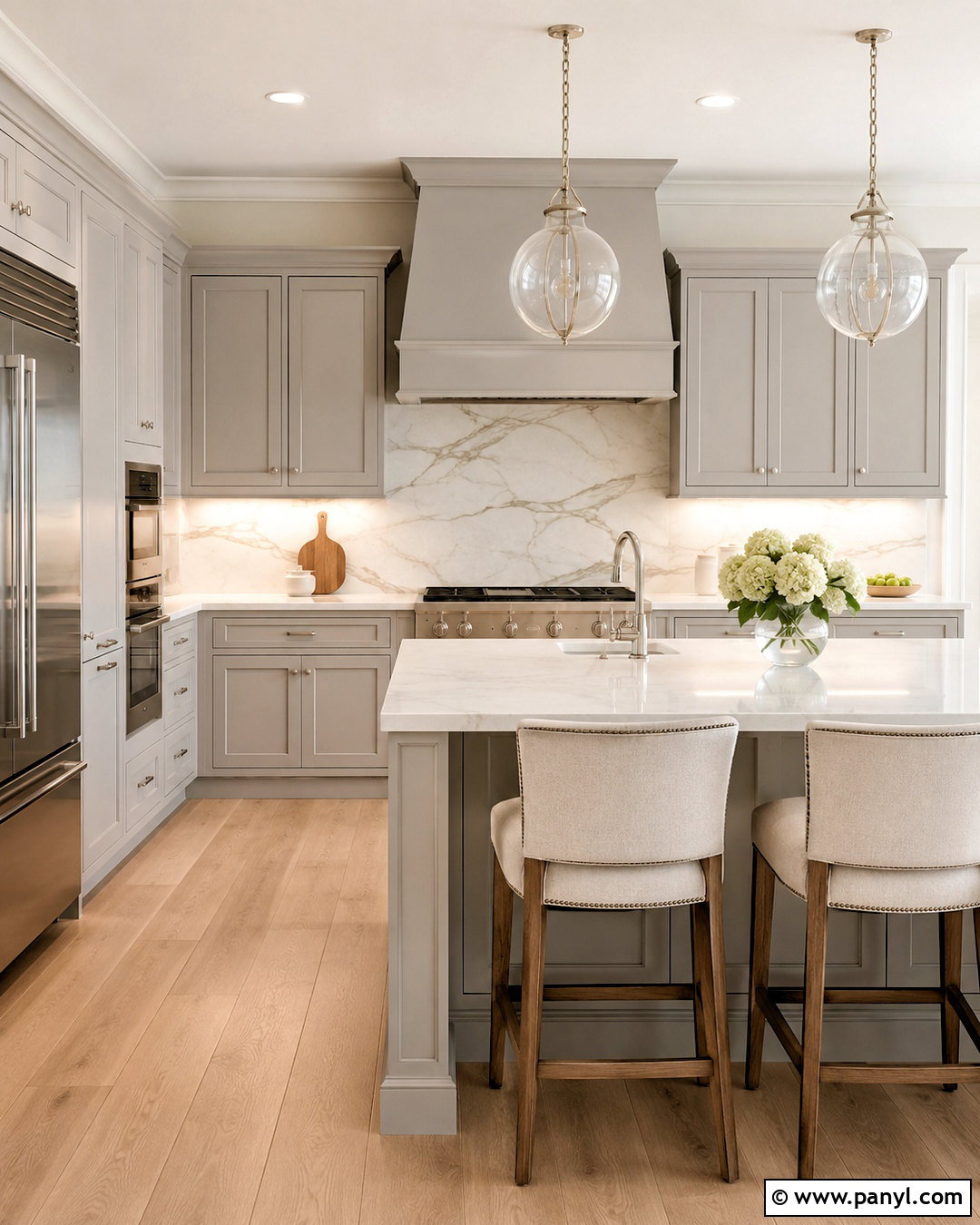 Light Gray Kitchen With Marble Backsplash - 20 light gray kitchen ideas