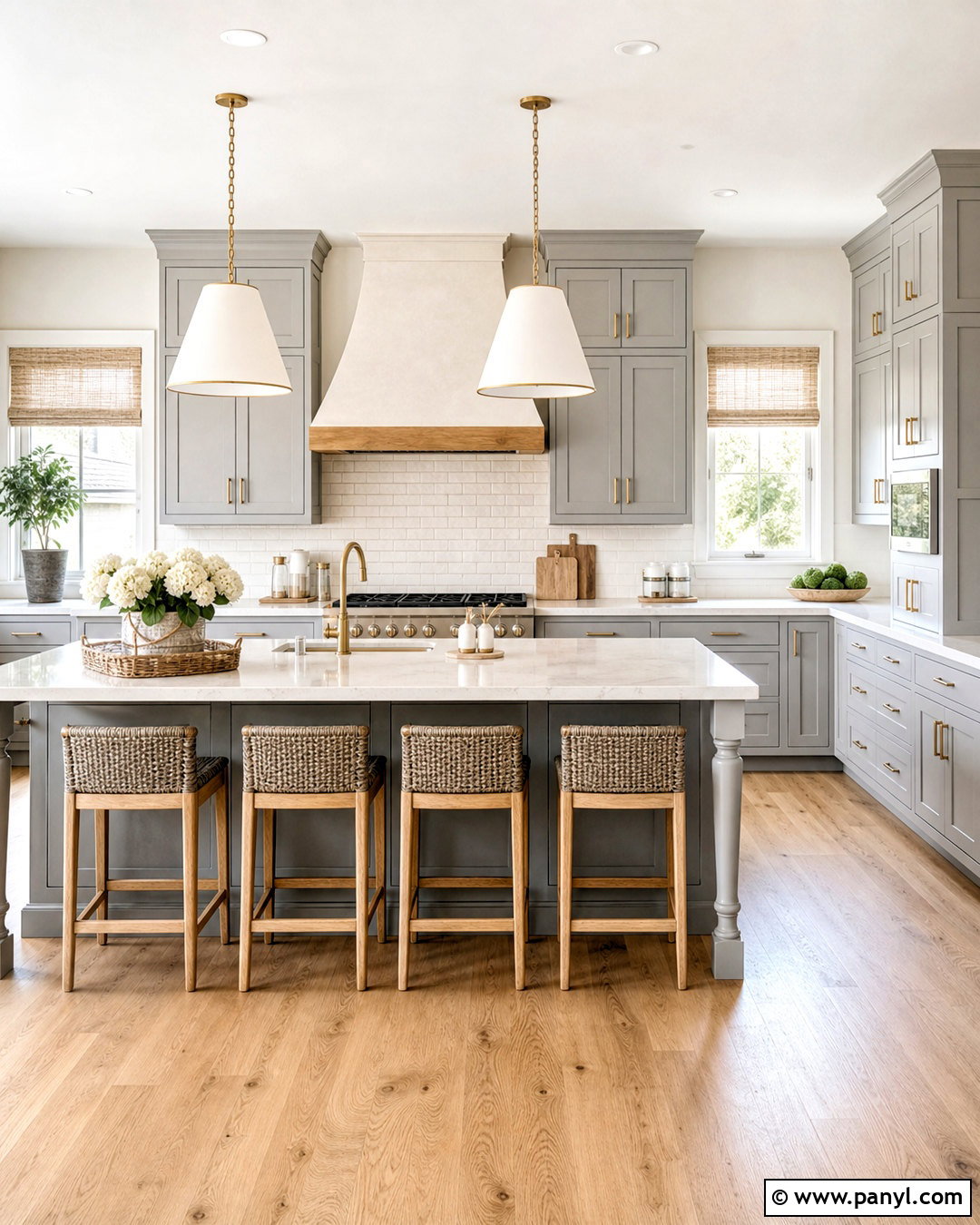 Light Gray Kitchen With Warm White - 20 gray kitchen ideas color combos