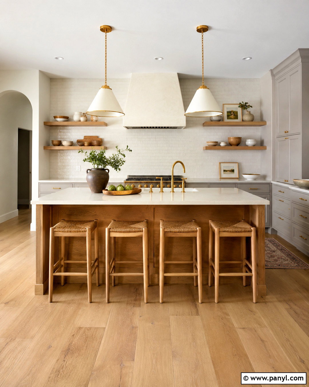 Light Gray Kitchen With Warm Wood Accents - 20 light gray kitchen ideas