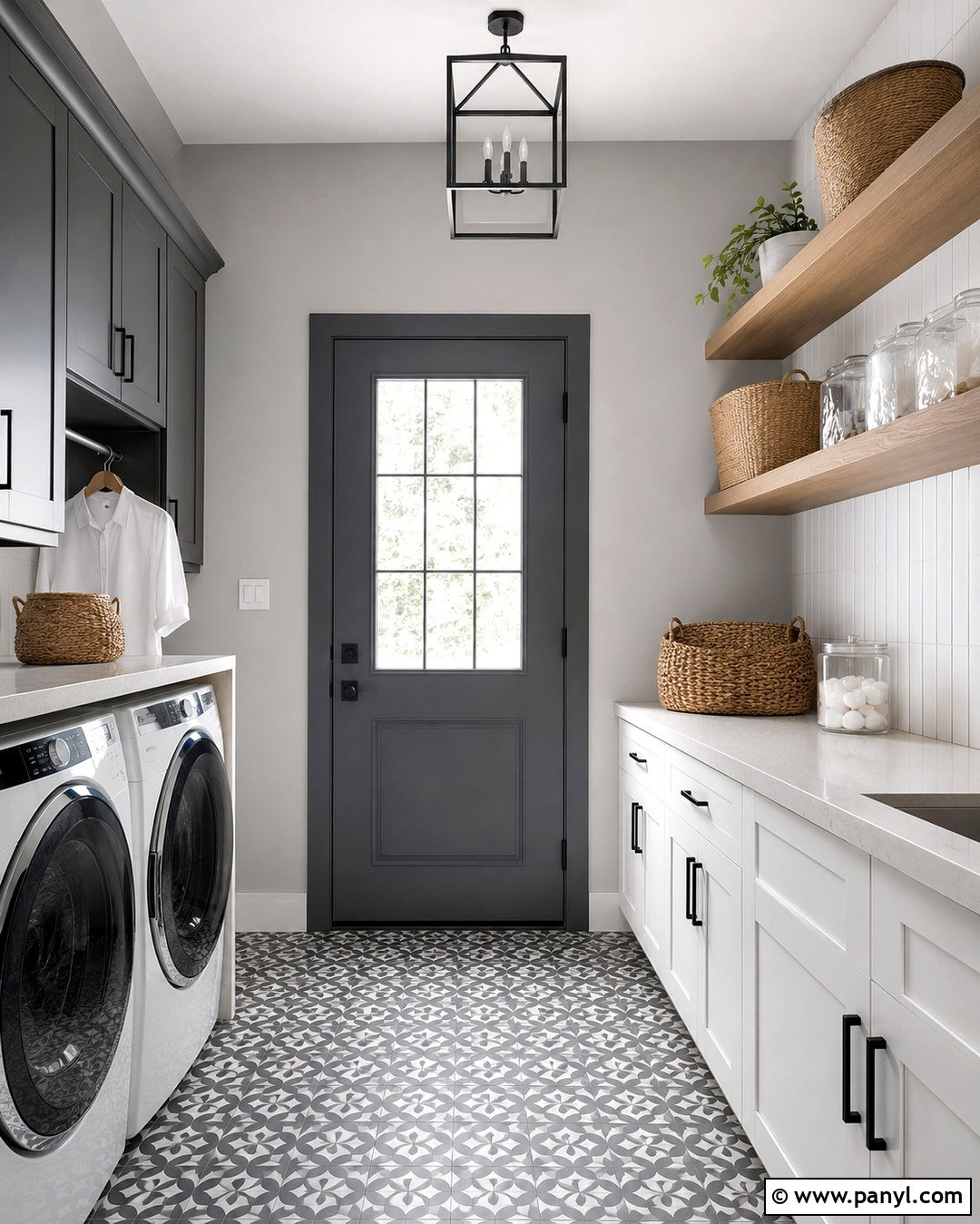 Light Gray Laundry Room With Dark Gray Doors - 20 Light Gray Walls With Dark Gray Doors