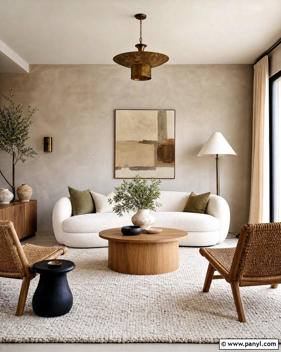 Light Gray Limewash Accent Wall - 20 accent wall gray living room ideas
