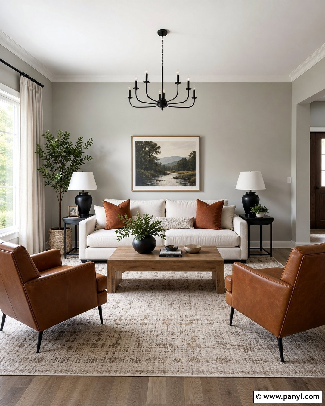 Light Gray Living Room - 30 gray wall room ideas