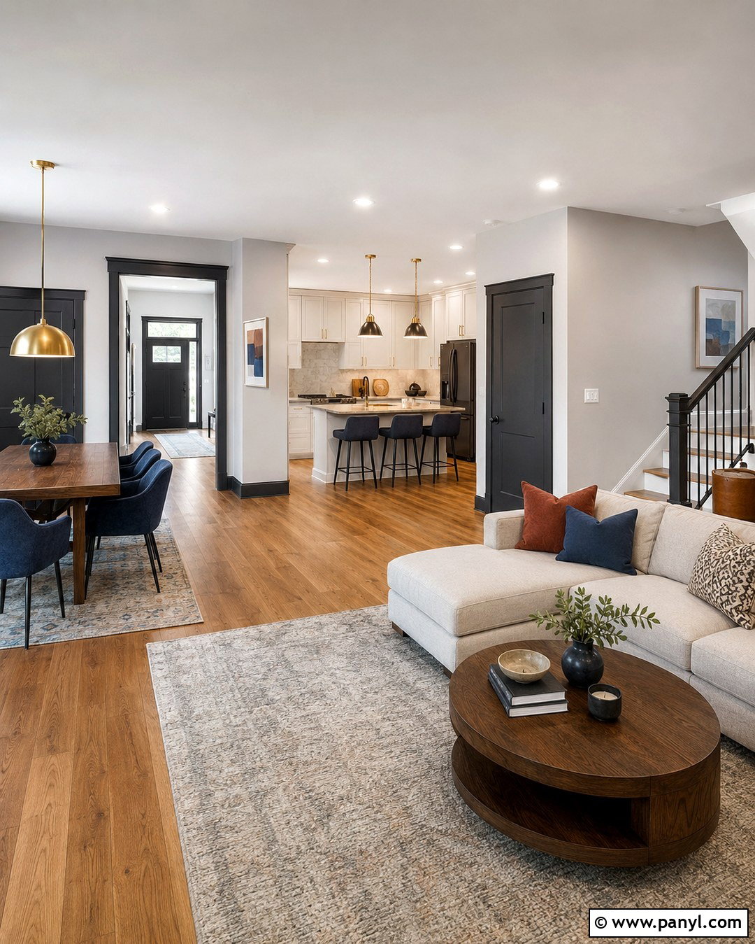 Light Gray Open Plan Room With Dark Gray Doors - 20 Light Gray Walls With Dark Gray Doors