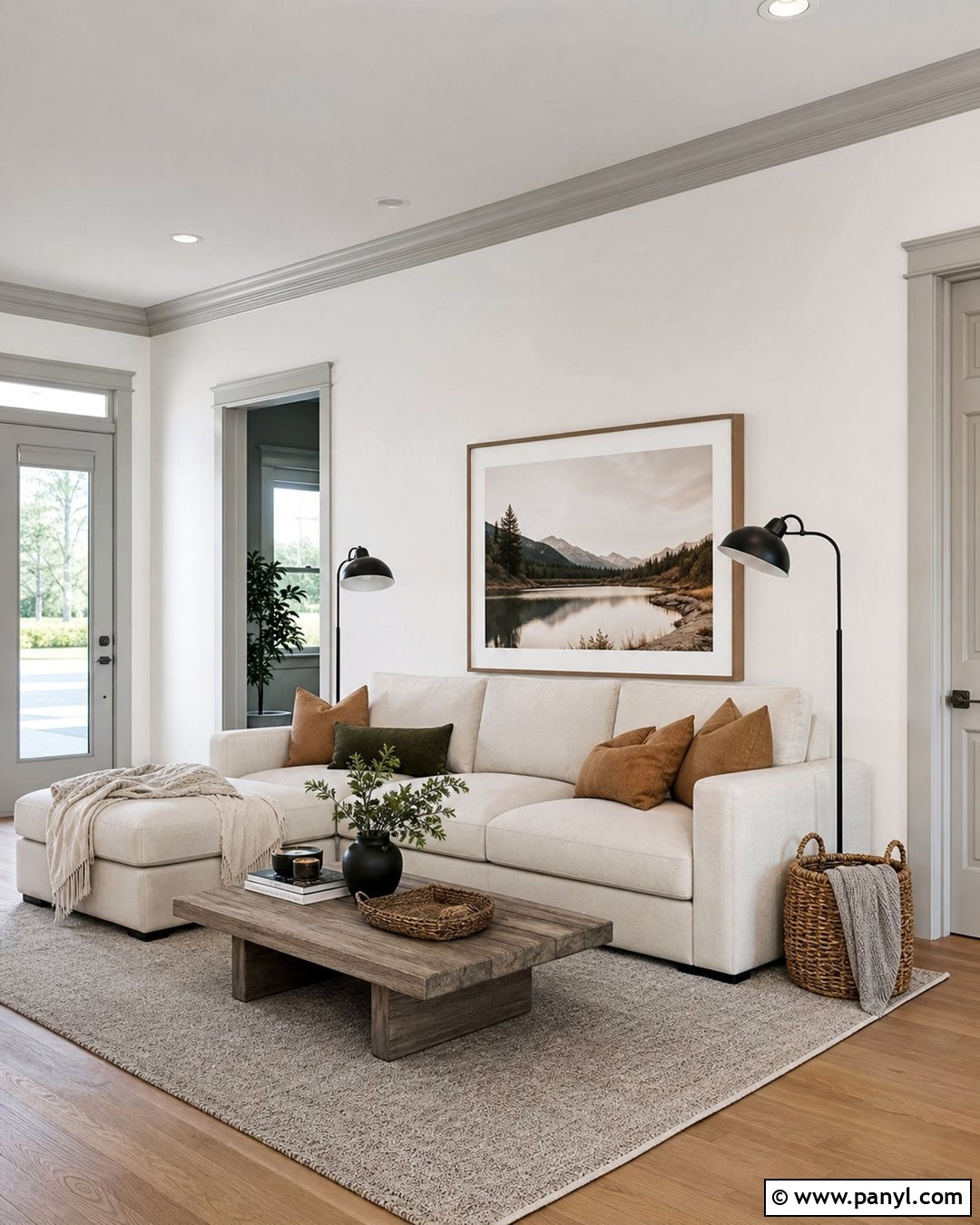 Light Gray Painted Trim With White Walls - 30 painted trim white walls