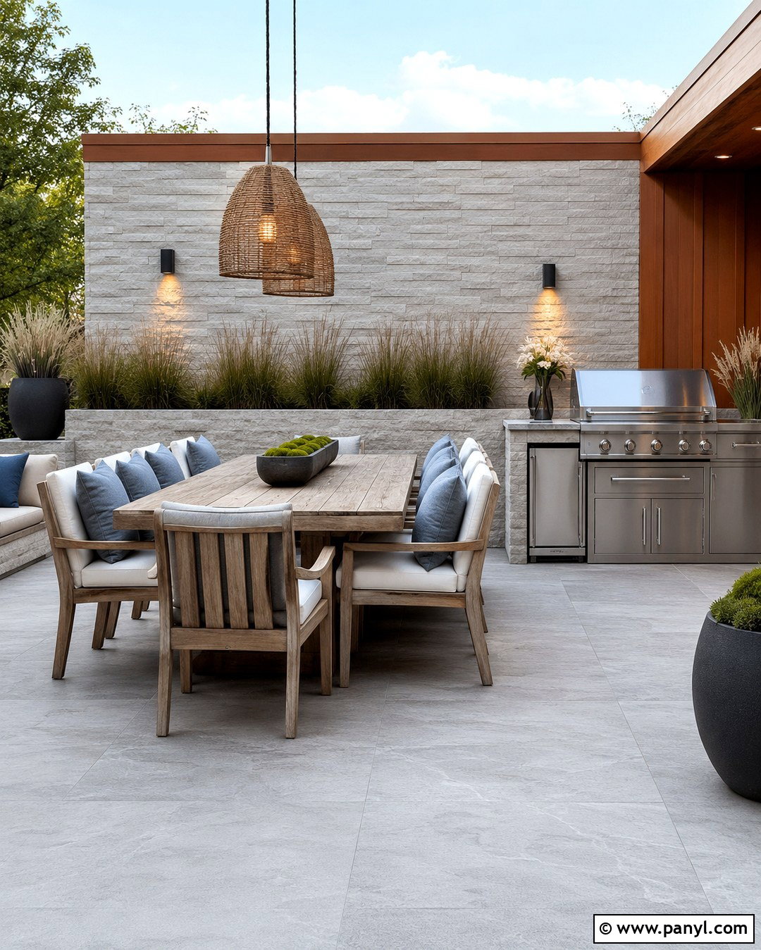 Light Gray Patio Wall - 20 Patio Wall Color Ideas