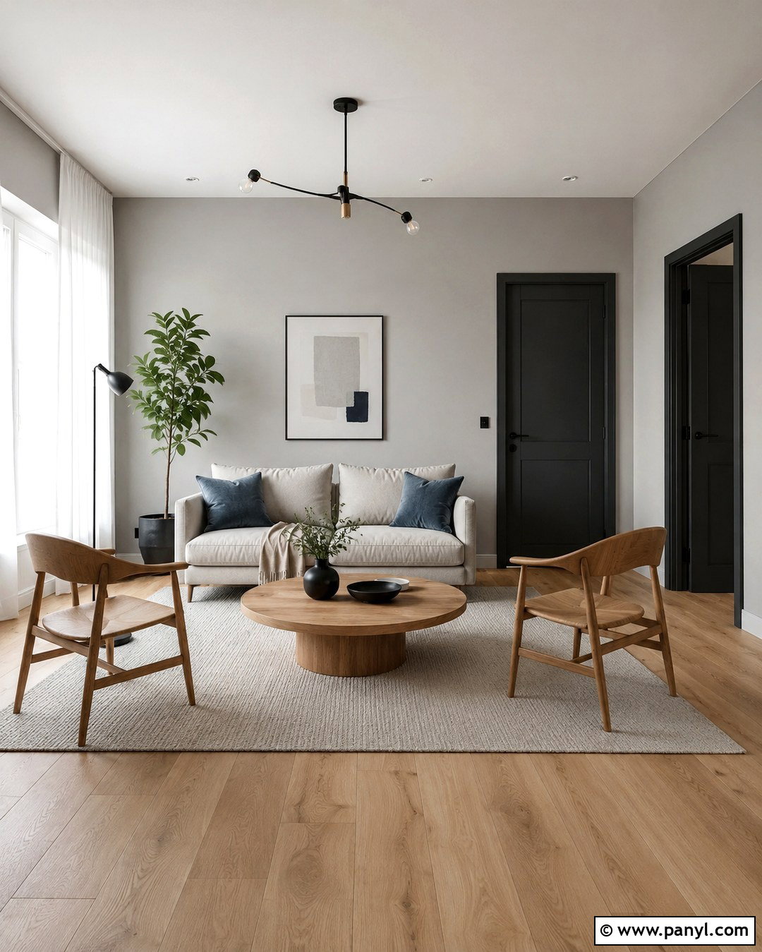 20 Light Gray Walls With Dark Gray Doors for Sleek, Modern Homes