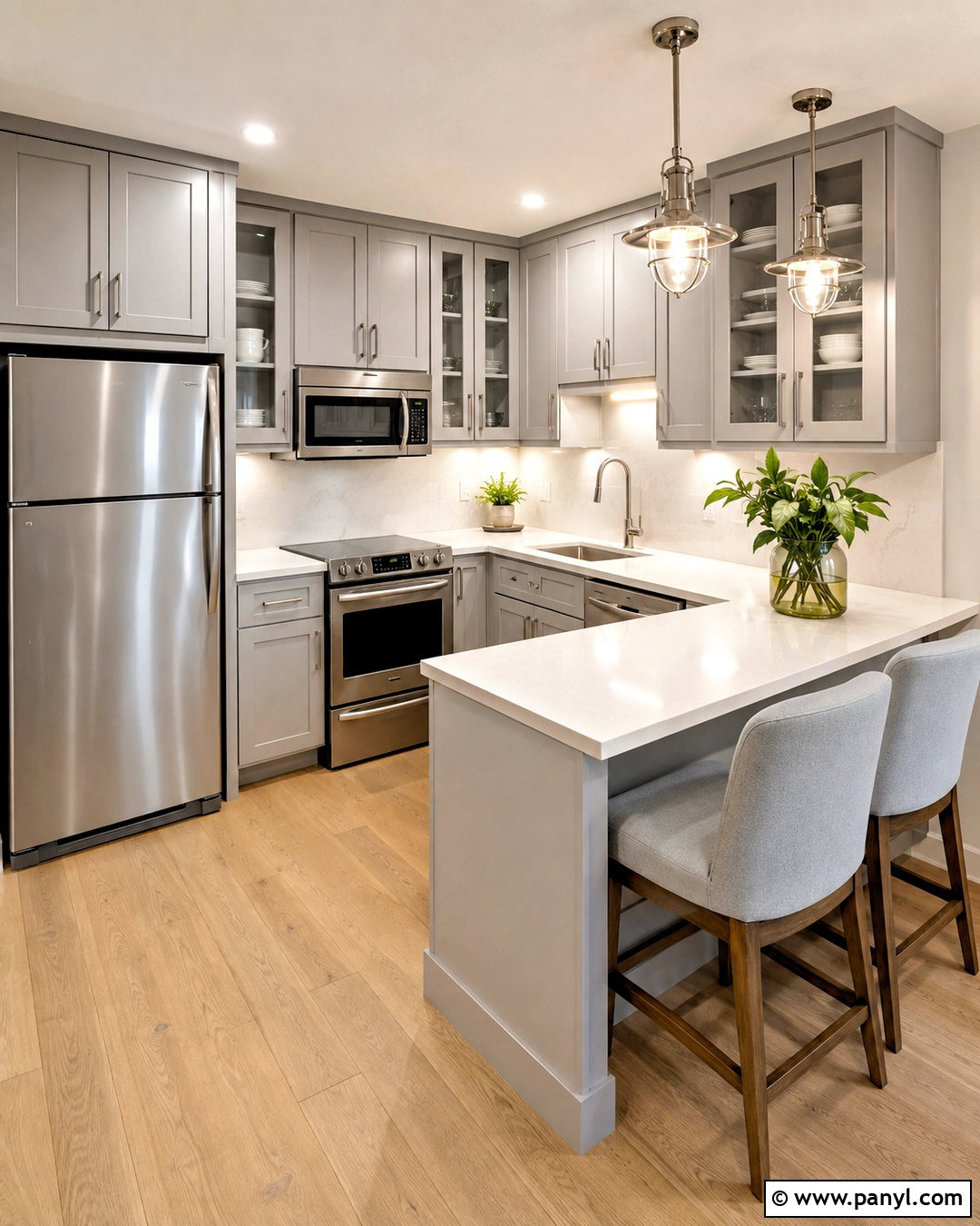 Light Gray Small Kitchen - 20 light gray kitchen ideas