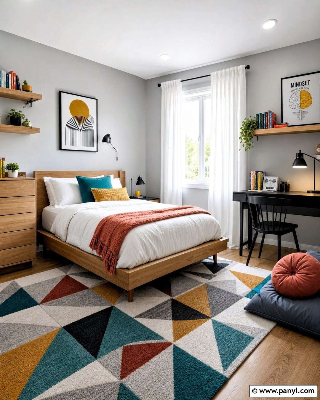 Light Gray Teen Bedroom With Color - 20 light gray room ideas
