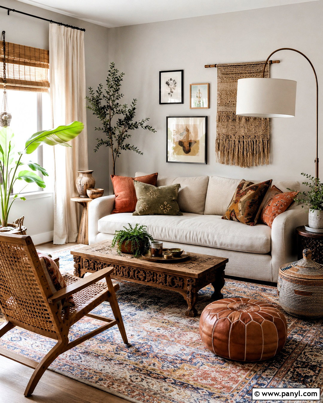 Light Gray Walls In A Boho Living Room - 20 light gray walls living room ideas