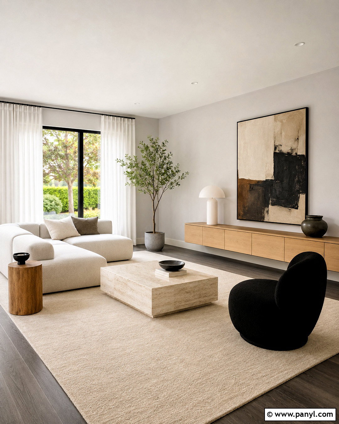 Light Gray Walls In A Modern Minimalist Living Room - 20 light gray walls living room ideas