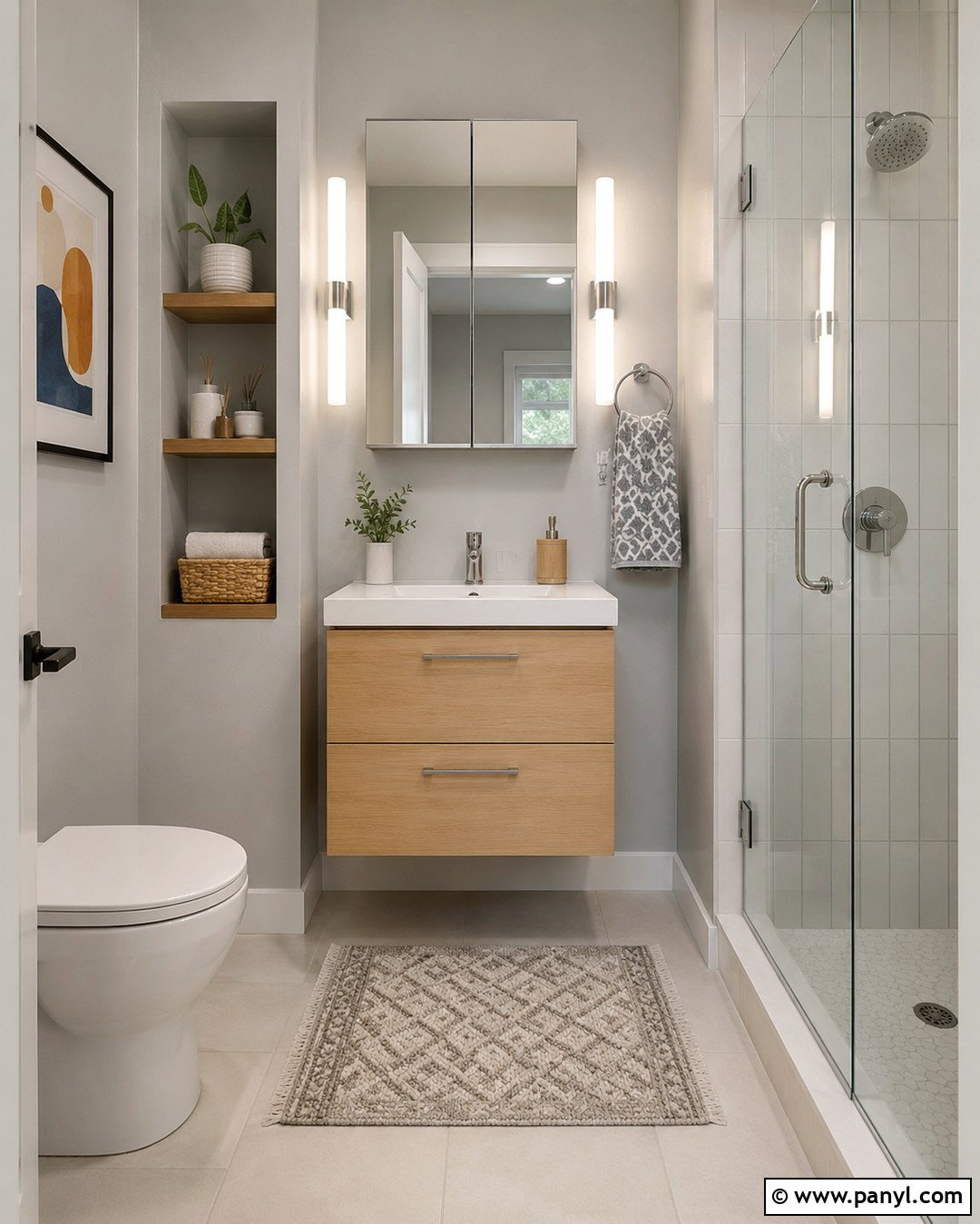 Light Gray Walls In A Small Bathroom - 20 Light Gray Walls Bathroom Ideas