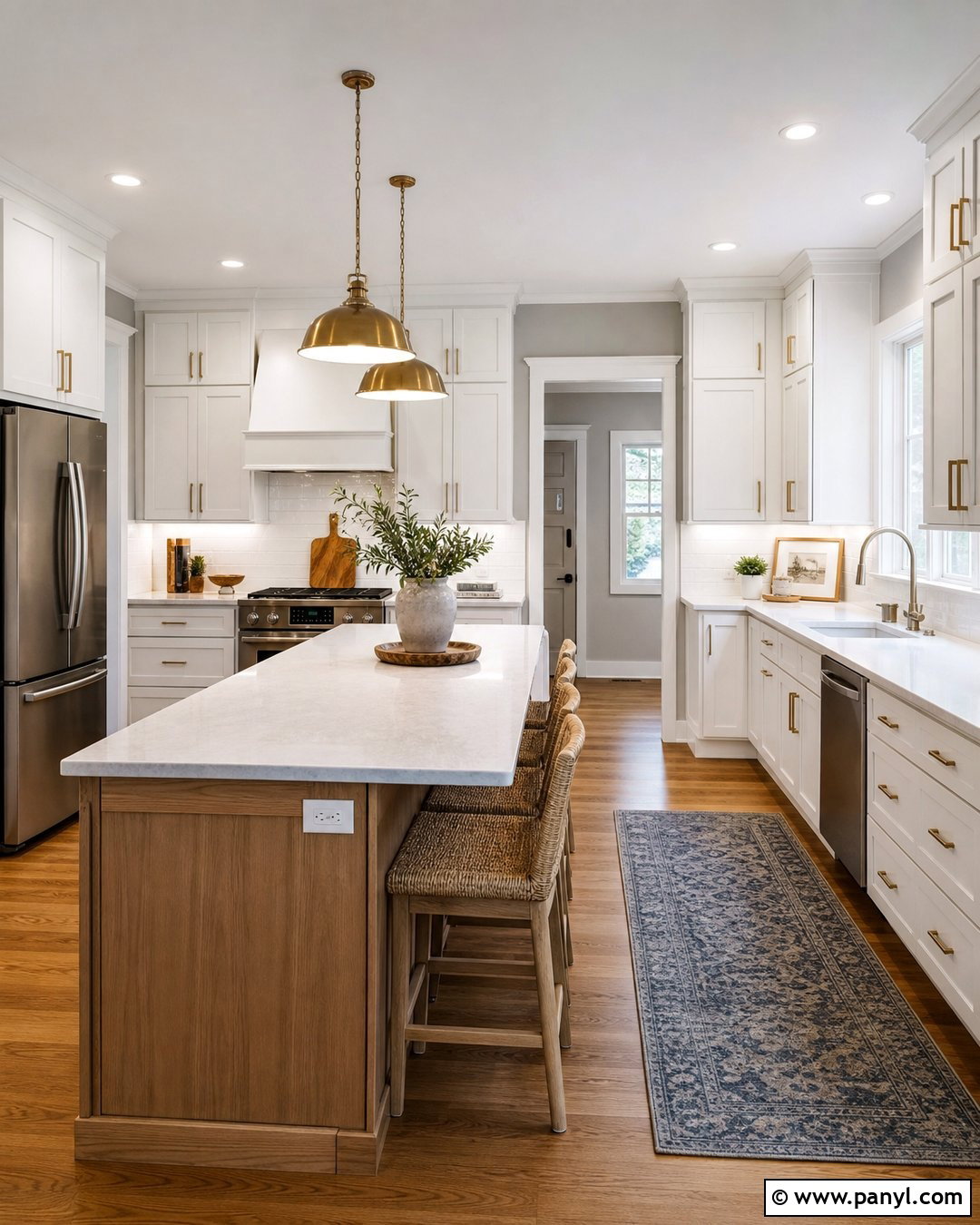 Light Gray Walls In A White Kitchen - 45 Light Gray Walls