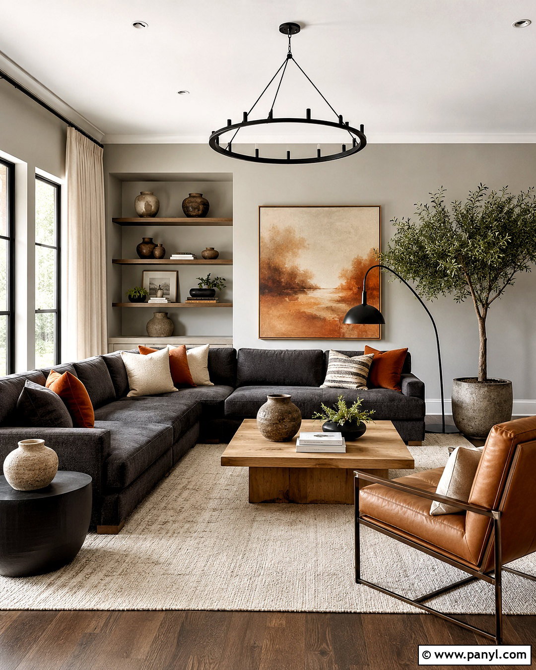 Light Gray Walls With A Charcoal Sectional - 20 light gray walls living room ideas