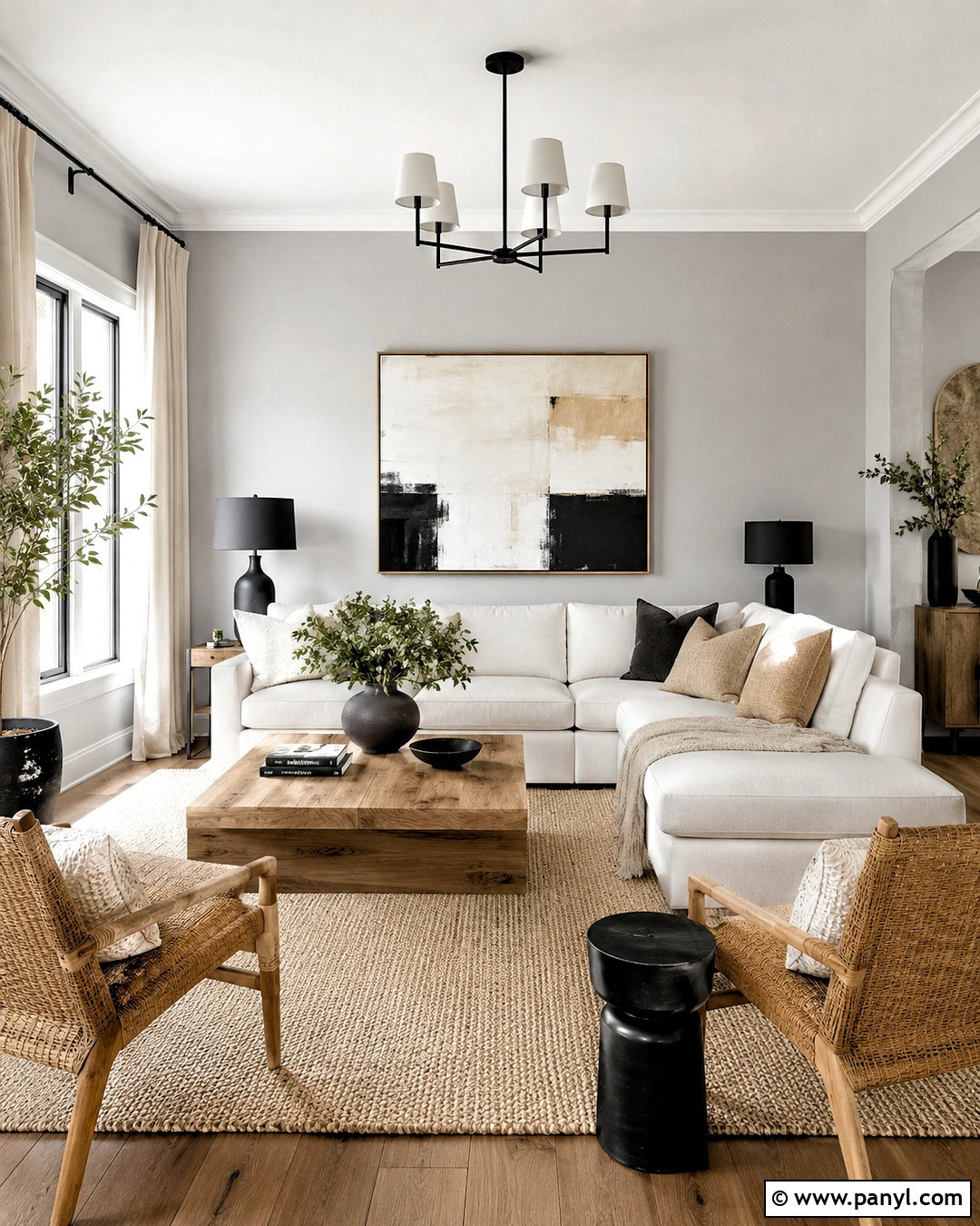 Light Gray Walls With A White Sofa - 20 light gray walls living room ideas