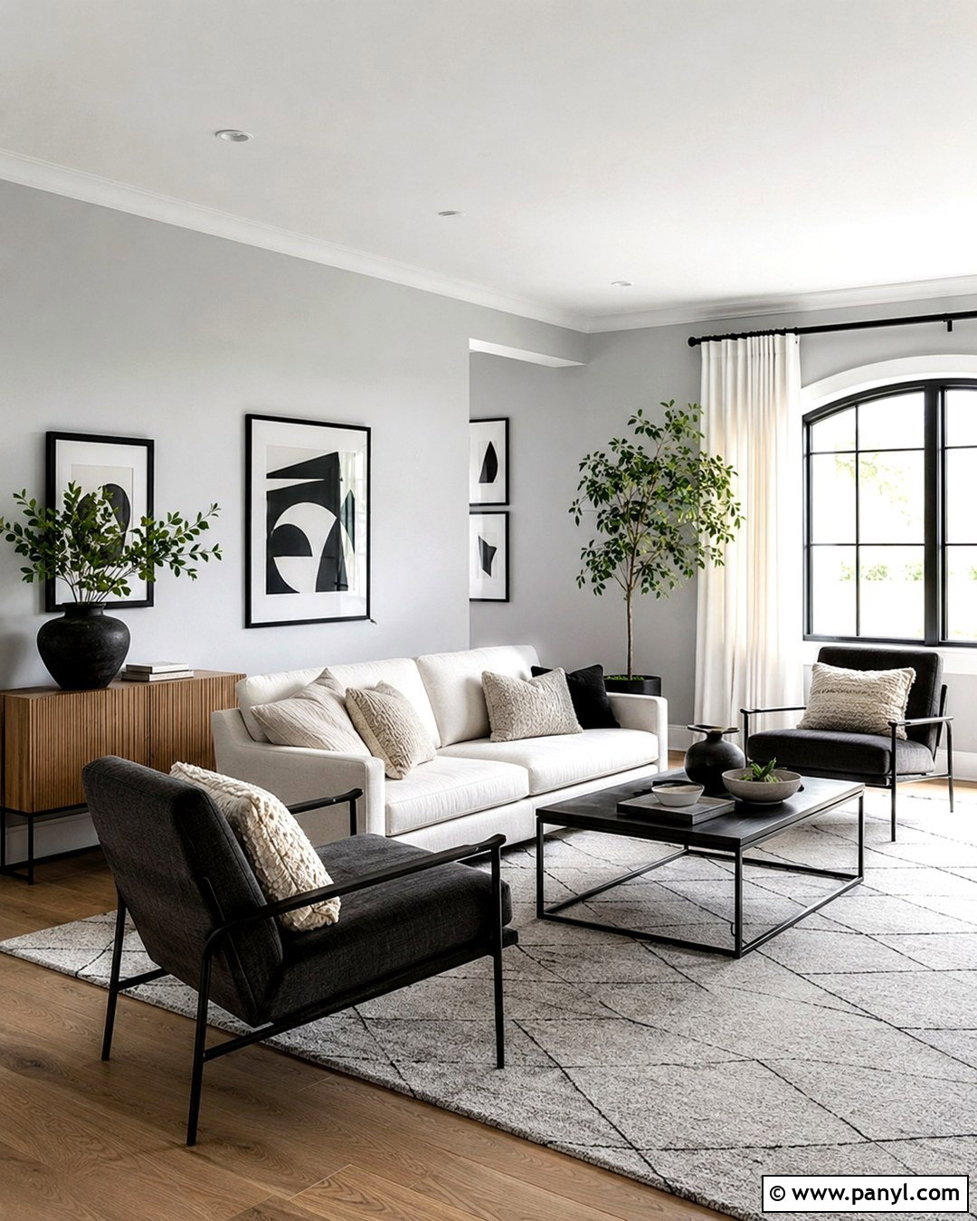 Light Gray Walls With Black Accents - 20 Light Gray Interior Walls