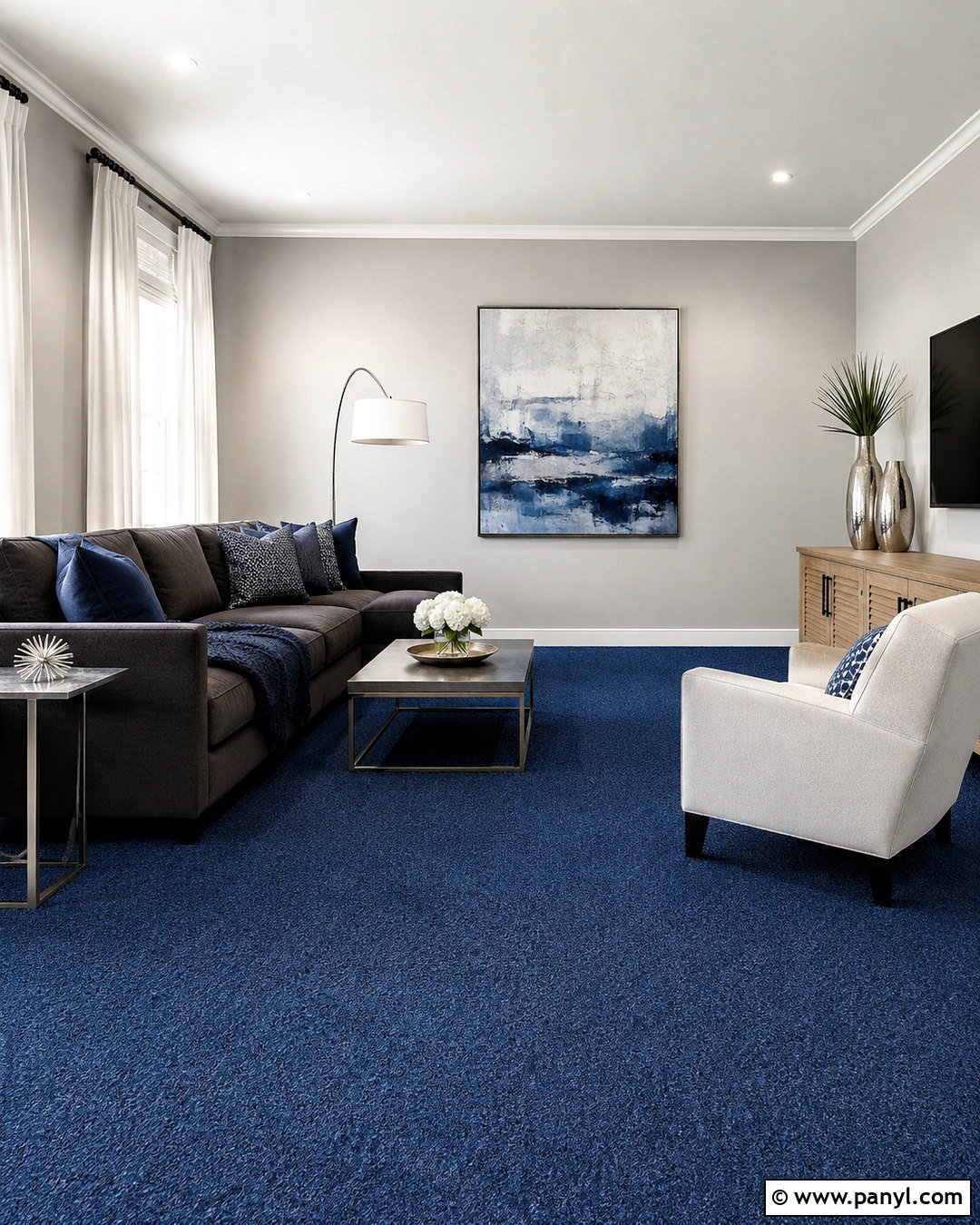 Light Gray Walls With Blue Carpet - 20 Wall Color With Blue Carpet Ideas