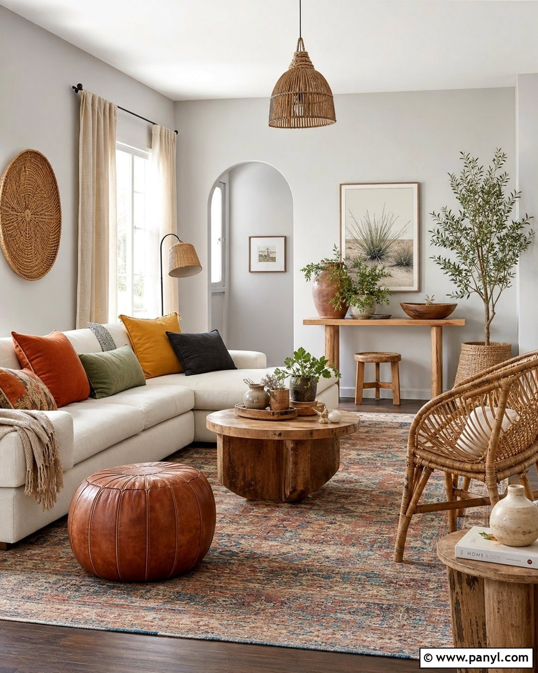 Light Gray Walls With Boho Decor - 45 Light Gray Walls