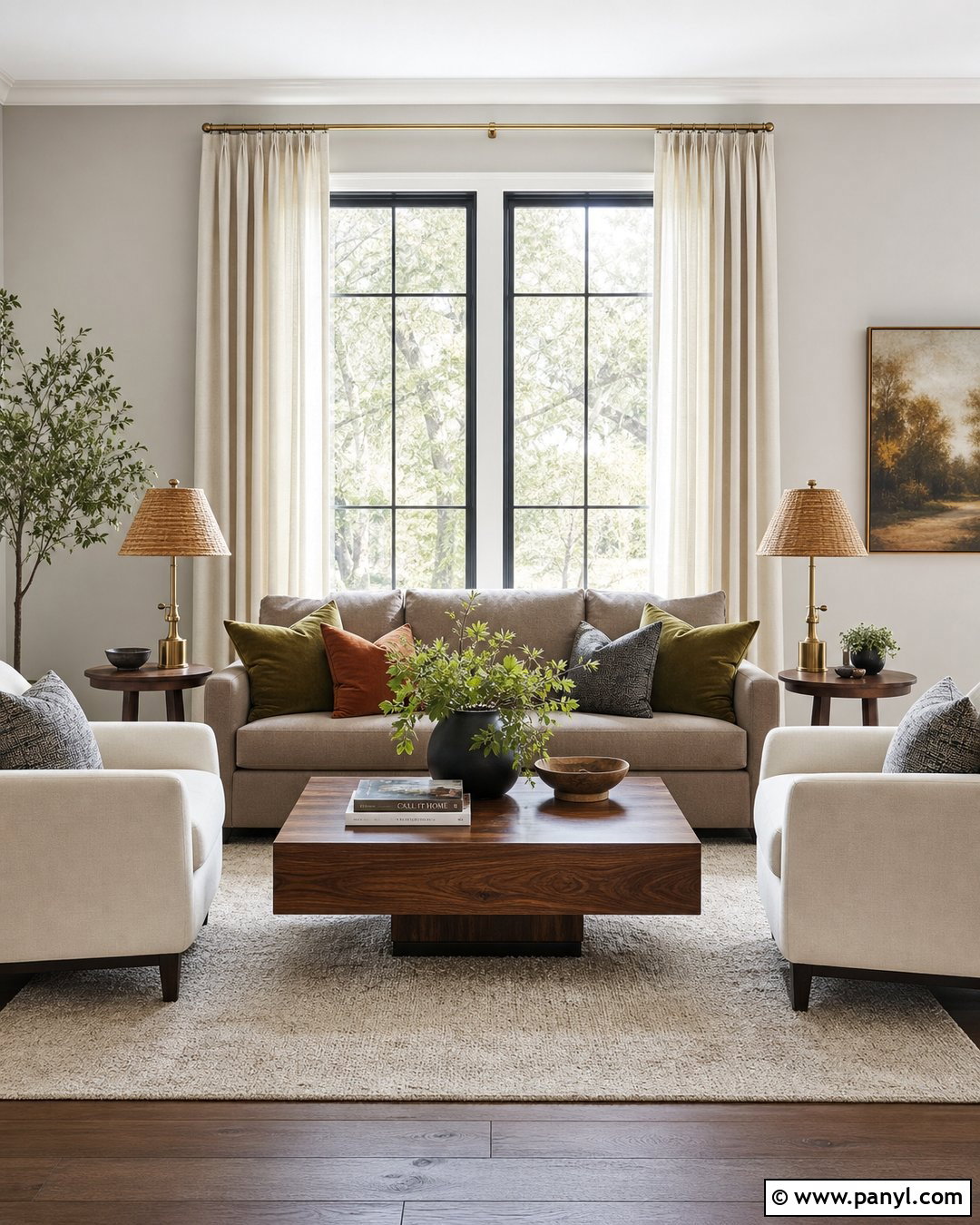 Light Gray Walls With Cream Curtains - 45 Light Gray Walls