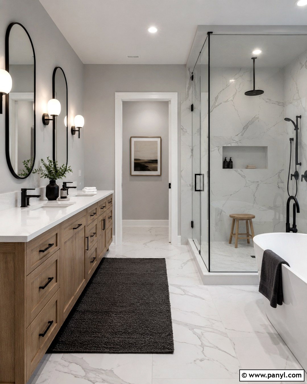 Light Gray Walls With Marble Tile - 20 Light Gray Interior Walls