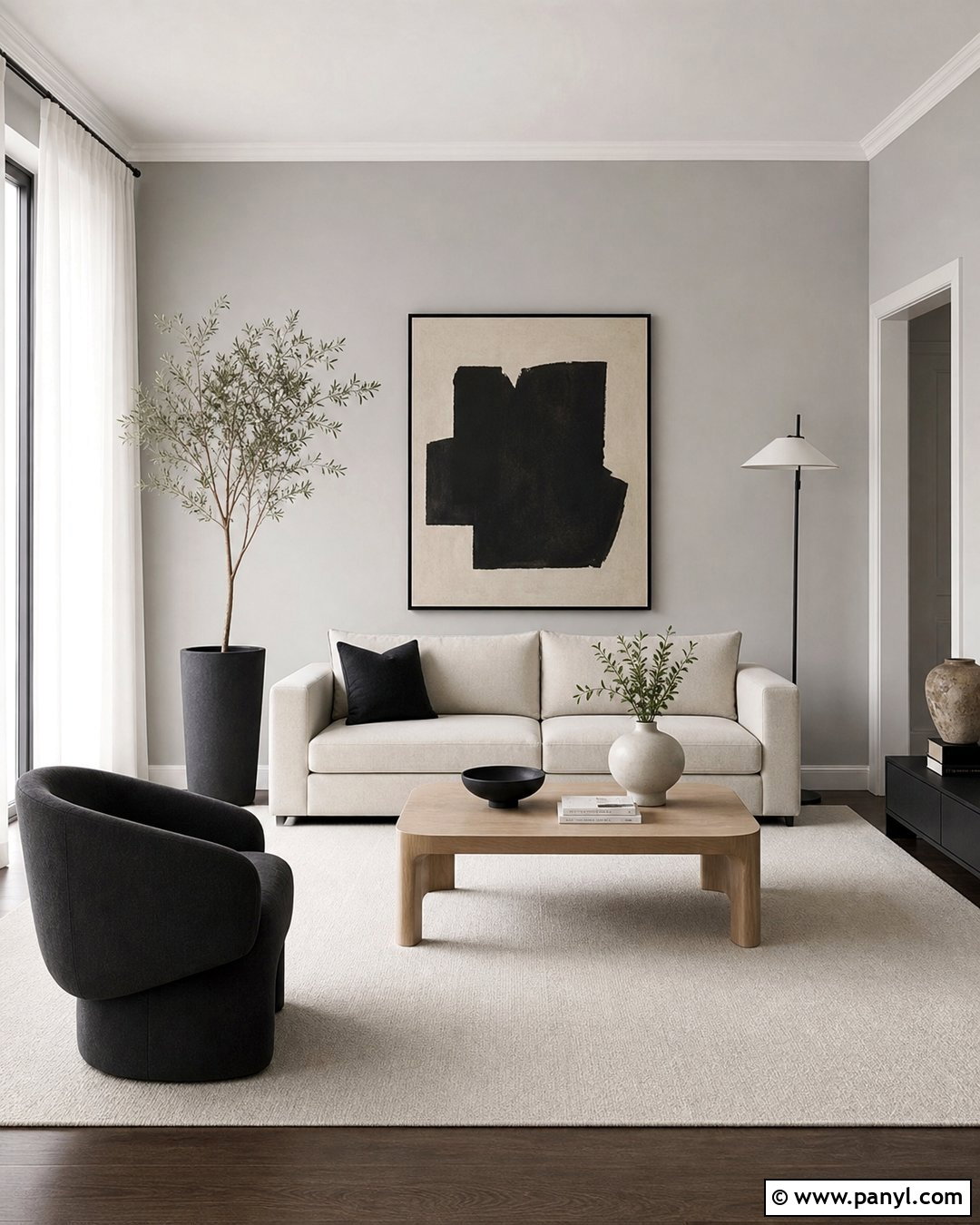 Light Gray Walls With Modern Minimalist Decor - 45 Light Gray Walls