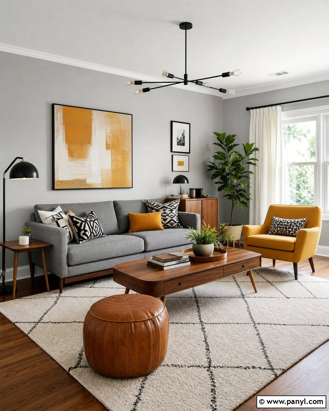 Light Gray Walls With Mustard Accents - 20 Light Grey For Walls