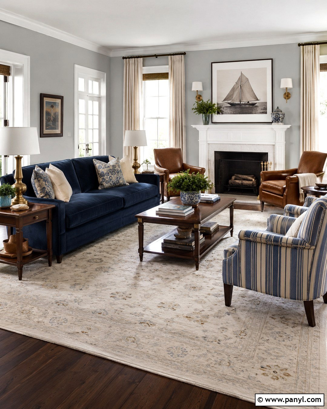 Light Gray Walls With Navy Blue - 20 Light Gray Interior Walls
