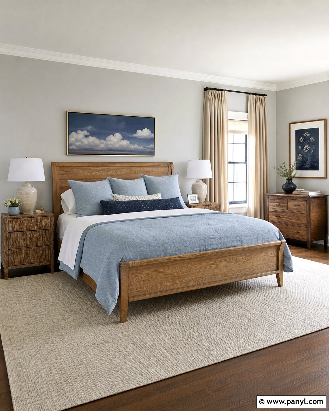 Light Gray Walls With Powder Blue - 45 Light Gray Walls
