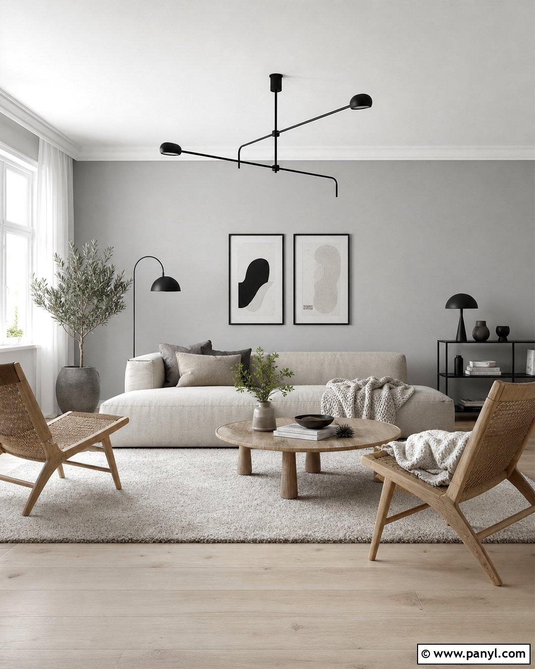 Light Gray Walls With Scandinavian Decor - 45 Light Gray Walls