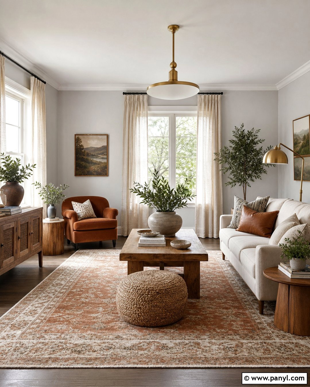 Light Gray Walls With Terracotta Decor - 45 Light Gray Walls