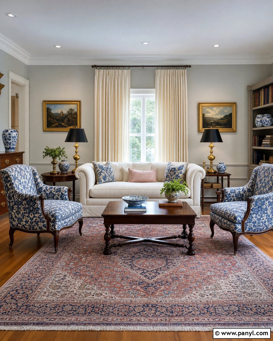 Light Gray Walls With Traditional Furniture - 45 Light Gray Walls