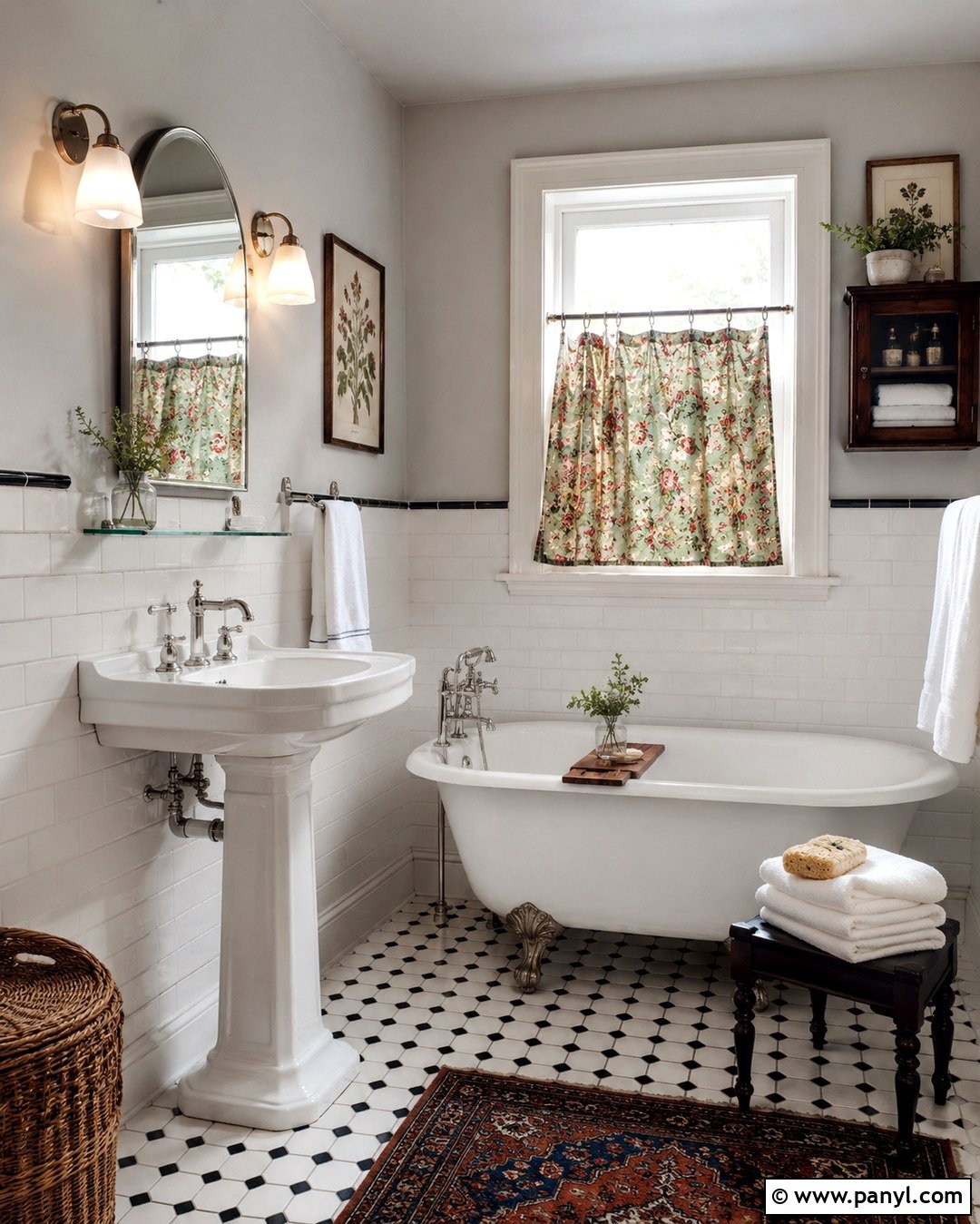Light Gray Walls With Vintage Fixtures - 20 Light Gray Walls Bathroom Ideas