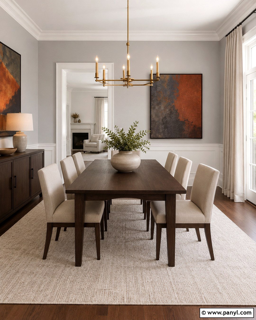 Light Gray Walls With Walnut Furniture - 20 Light Gray Interior Walls