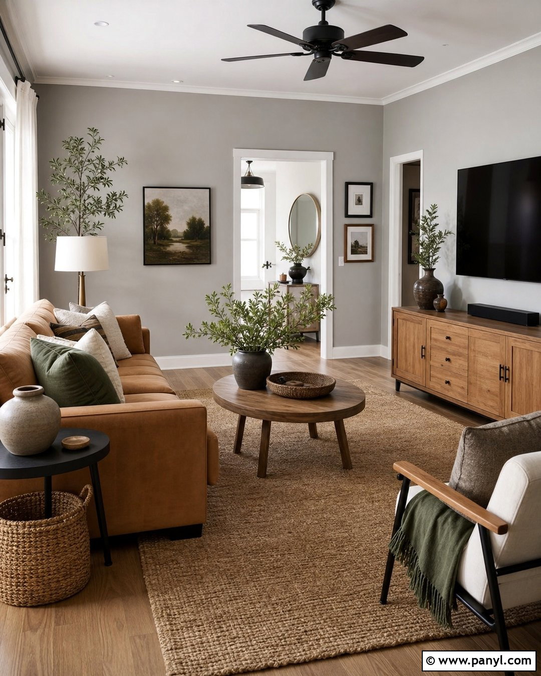 Light Gray Walls With Warm Wood - 20 Light Grey For Walls