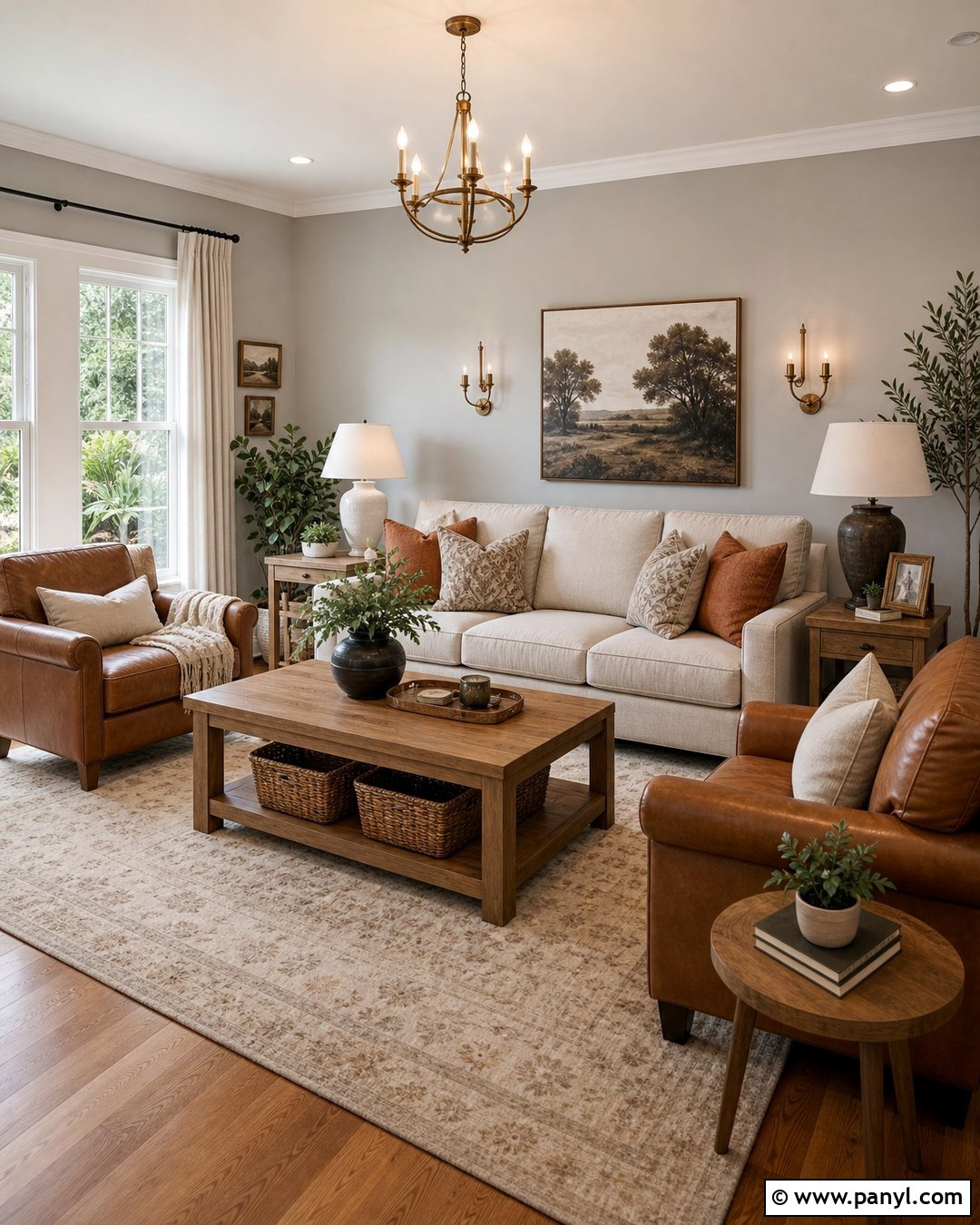 Light Gray Walls With Warm Wood - 45 Light Gray Walls