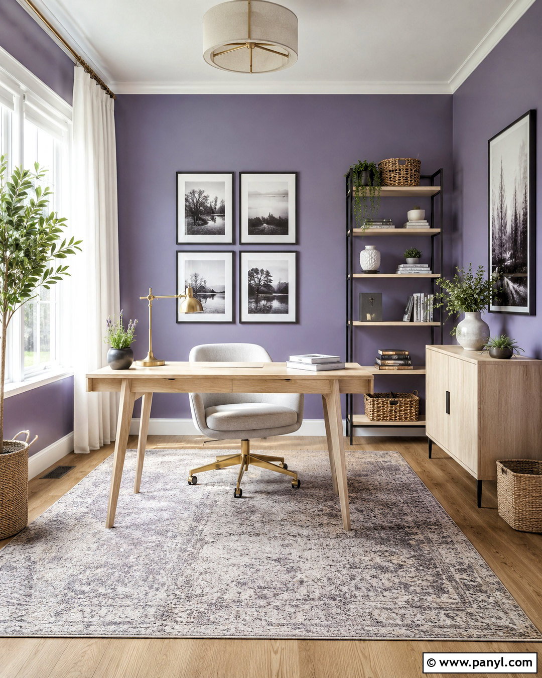 Light Gray With Purple Walls - 20 colors that go with purple walls