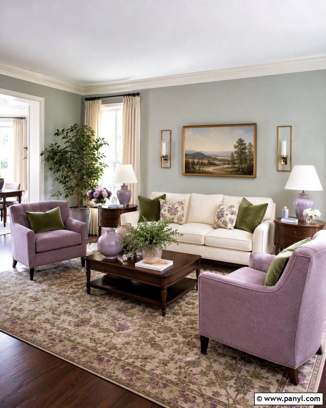 Light Green And Lavender Living Room - 20 light green living room color scheme ideas