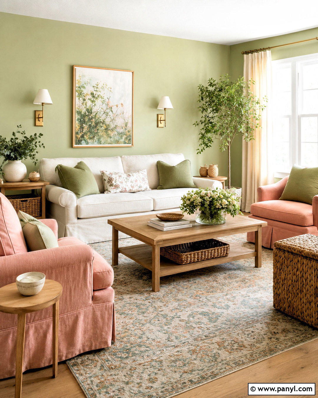 Light Green And Peach Living Room - 20 light green living room color scheme ideas
