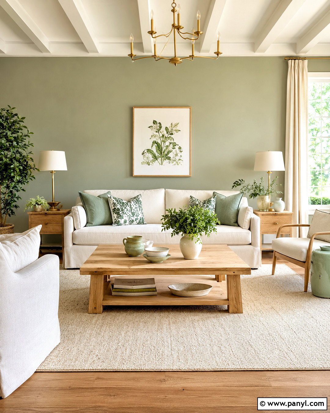 Light Green And Warm White Living Room - 20 light green living room color scheme ideas