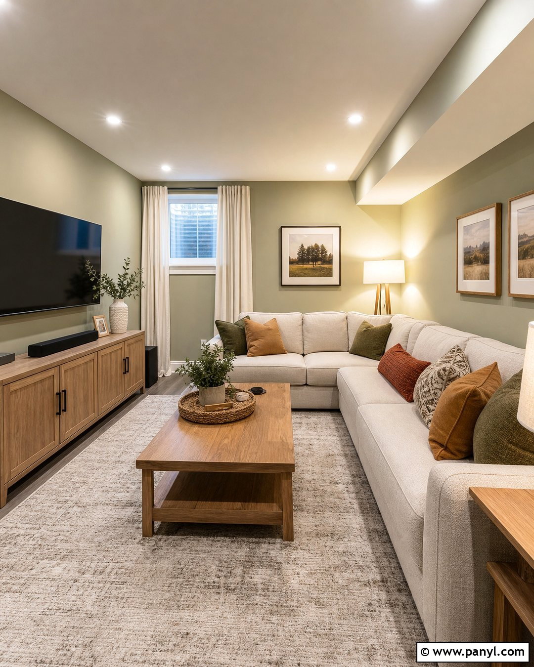 Light Green Basement Family Room - 30 light green wall color ideas