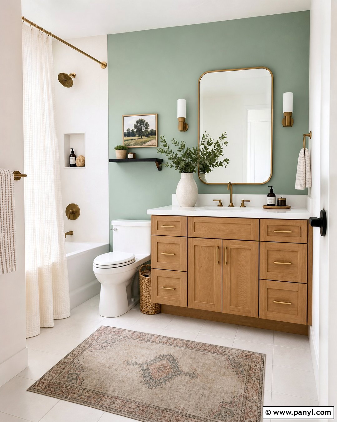 Light Green Bathroom Accent Wall - 30 Light Green Accent Wall Ideas