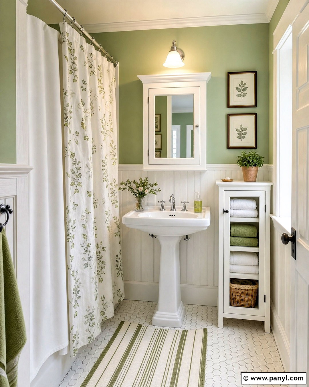 Light Green Bathroom Walls With White Beadboard - 20 light green bathroom walls