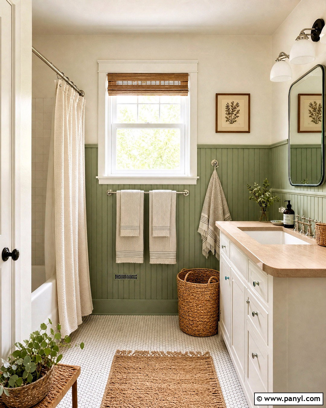Light Green Bathroom With Beadboard Walls - 20 light green bathroom ideas