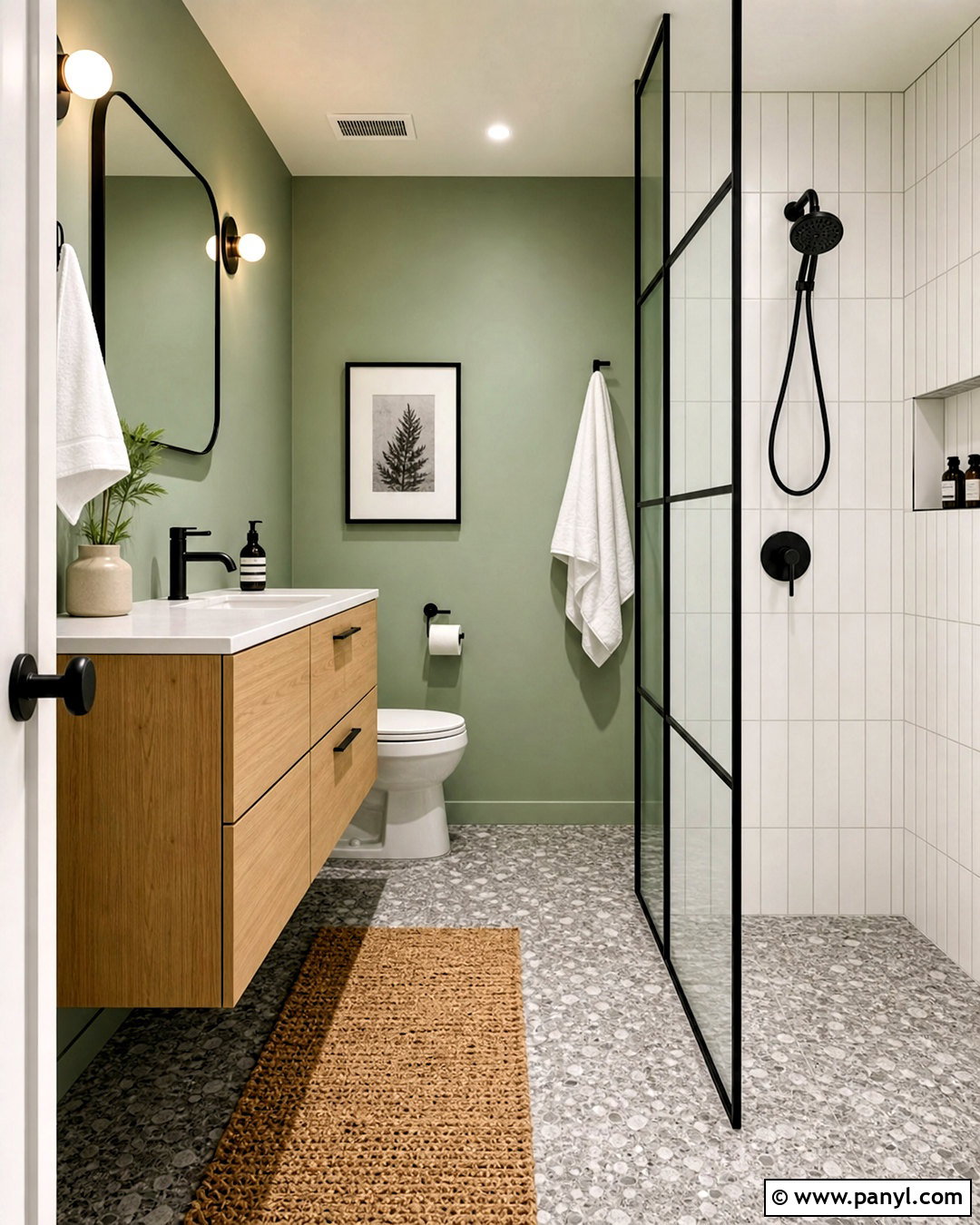 Light Green Bathroom With Black Fixtures - 20 light green bathroom ideas